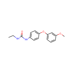 CCNC(=O)Nc1ccc(Oc2cccc(OC)c2)cc1 ZINC000025977406