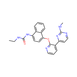 CCNC(=O)Nc1ccc(Oc2ncccc2-c2ccnc(NC)n2)c2ccccc12 ZINC000049793541