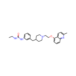 CCNC(=O)Nc1cccc(CC2CCN(CCOc3cccc4nc(C)ccc34)CC2)c1 ZINC000034324249