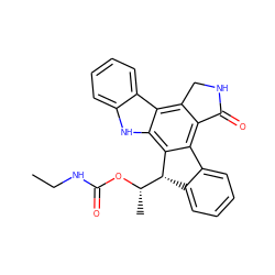 CCNC(=O)O[C@@H](C)[C@H]1c2ccccc2-c2c3c(c4c([nH]c5ccccc54)c21)CNC3=O ZINC000029043610