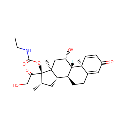 CCNC(=O)O[C@]1(C(=O)CO)[C@@H](C)C[C@H]2[C@@H]3CCC4=CC(=O)C=C[C@]4(C)[C@@]3(F)[C@@H](O)C[C@@]21C ZINC000003962892