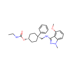 CCNC(=O)O[C@H]1CC[C@](CNc2nn(C)c3cccc(OC)c23)(c2ccccc2)CC1 ZINC000169329401