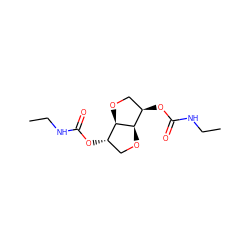 CCNC(=O)O[C@H]1CO[C@@H]2[C@H](OC(=O)NCC)CO[C@H]12 ZINC000045370553