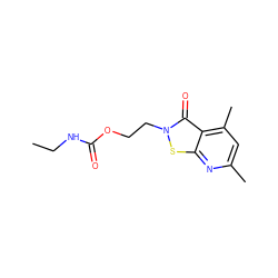 CCNC(=O)OCCn1sc2nc(C)cc(C)c2c1=O ZINC000096910915