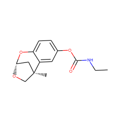 CCNC(=O)Oc1ccc2c(c1)[C@@]1(C)CO[C@@H](C1)O2 ZINC000100380810