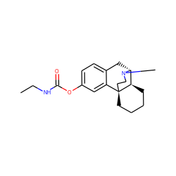 CCNC(=O)Oc1ccc2c(c1)[C@@]13CCCC[C@@H]1[C@@H](C2)N(C)CC3 ZINC000036221668