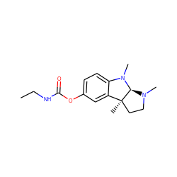 CCNC(=O)Oc1ccc2c(c1)[C@]1(C)CCN(C)[C@@H]1N2C ZINC000013609137