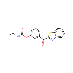 CCNC(=O)Oc1cccc(C(=O)c2nc3ccccc3s2)c1 ZINC000028710793