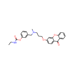 CCNC(=O)Oc1cccc(CN(C)CCCOc2ccc3c(=O)c4ccccc4oc3c2)c1 ZINC000013781323