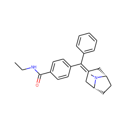 CCNC(=O)c1ccc(C(=C2C[C@@H]3CC[C@H](C2)N3C)c2ccccc2)cc1 ZINC000026248033