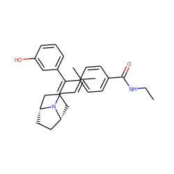 CCNC(=O)c1ccc(C(=C2C[C@@H]3CC[C@H](C2)N3CC=C(C)C)c2cccc(O)c2)cc1 ZINC000026186065