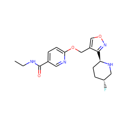 CCNC(=O)c1ccc(OCc2conc2[C@@H]2CC[C@@H](F)CN2)nc1 ZINC000169685453