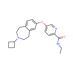 CCNC(=O)c1ccc(Oc2ccc3c(c2)CCN(C2CCC2)CC3)cn1 ZINC000103242311