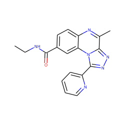 CCNC(=O)c1ccc2nc(C)c3nnc(-c4ccccn4)n3c2c1 ZINC000095598154