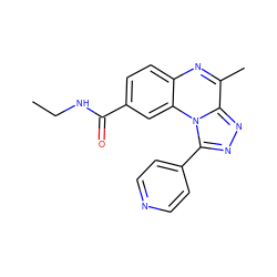 CCNC(=O)c1ccc2nc(C)c3nnc(-c4ccncc4)n3c2c1 ZINC000095597336