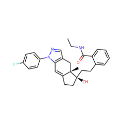 CCNC(=O)c1ccccc1CC[C@]1(O)CCC2=Cc3c(cnn3-c3ccc(F)cc3)C[C@@]21C ZINC000095561620