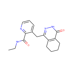 CCNC(=O)c1ncccc1Cc1n[nH]c(=O)c2c1CCCC2 ZINC000168179953