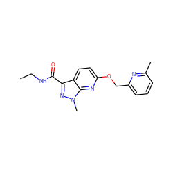 CCNC(=O)c1nn(C)c2nc(OCc3cccc(C)n3)ccc12 ZINC000103262433