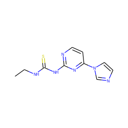 CCNC(=S)Nc1nccc(-n2ccnc2)n1 ZINC001772617196