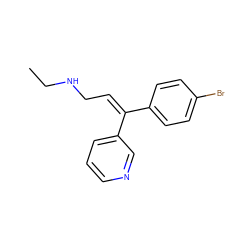 CCNC/C=C(/c1ccc(Br)cc1)c1cccnc1 ZINC000029312624