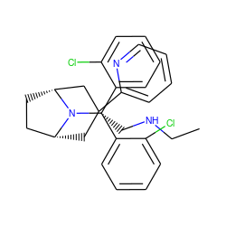 CCNC[C@]1(c2ccccn2)C[C@@H]2CC[C@H](C1)N2C(c1ccccc1Cl)c1ccccc1Cl ZINC000299820350