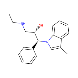 CCNC[C@H](O)[C@H](c1ccccc1)n1cc(C)c2ccccc21 ZINC000035856996