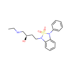 CCNC[C@H](O)CCN1c2ccccc2N(c2ccccc2)S1(=O)=O ZINC000049034990