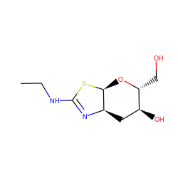 CCNC1=N[C@@H]2C[C@H](O)[C@@H](CO)O[C@@H]2S1 ZINC000200865016