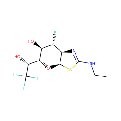 CCNC1=N[C@H]2[C@H](O[C@H]([C@@H](O)C(F)(F)F)[C@@H](O)[C@@H]2F)S1 ZINC000149042547