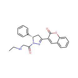 CCNCC(=O)N1N=C(c2cc3ccccc3oc2=O)C[C@H]1c1ccccc1 ZINC000653724580