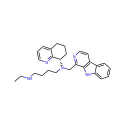 CCNCCCCN(Cc1nccc2c1[nH]c1ccccc12)[C@H]1CCCc2cccnc21 ZINC000208470713