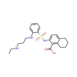 CCNCCCNc1ccccc1S(=O)(=O)Nc1ccc2c(c1C(=O)O)CCCC2 ZINC000014964455