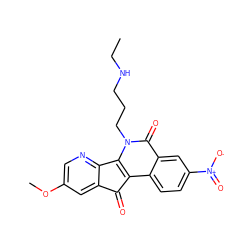 CCNCCCn1c2c(c3ccc([N+](=O)[O-])cc3c1=O)C(=O)c1cc(OC)cnc1-2 ZINC001772655955