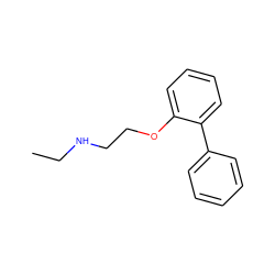 CCNCCOc1ccccc1-c1ccccc1 ZINC000006703239