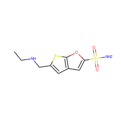 CCNCc1cc2cc(S(N)(=O)=O)oc2s1 ZINC000001889950