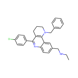 CCNCc1ccc2nc(-c3ccc(Cl)cc3)c3c(c2c1)N(Cc1ccccc1)CCC3 ZINC000103261328