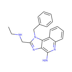 CCNCc1nc2c(N)nc3ccccc3c2n1Cc1ccccc1 ZINC000049089750