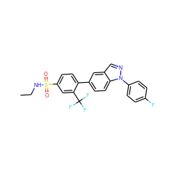 CCNS(=O)(=O)c1ccc(-c2ccc3c(cnn3-c3ccc(F)cc3)c2)c(C(F)(F)F)c1 ZINC000049048200