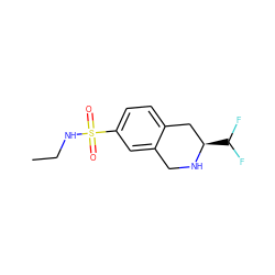 CCNS(=O)(=O)c1ccc2c(c1)CN[C@H](C(F)F)C2 ZINC000013687004