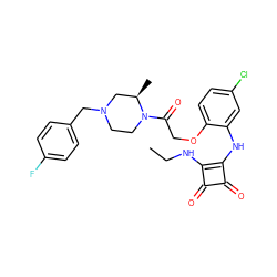 CCNc1c(Nc2cc(Cl)ccc2OCC(=O)N2CCN(Cc3ccc(F)cc3)C[C@H]2C)c(=O)c1=O ZINC000101091131