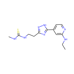 CCNc1cc(-c2nc(CCNC(=S)NC)n[nH]2)ccn1 ZINC000026271162