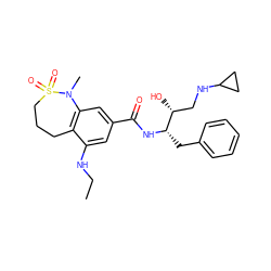 CCNc1cc(C(=O)N[C@@H](Cc2ccccc2)[C@H](O)CNC2CC2)cc2c1CCCS(=O)(=O)N2C ZINC000062233564