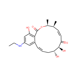 CCNc1cc(O)c2c(c1)/C=C/C[C@@H](O)[C@H](O)C(=O)/C=C\[C@H](C)[C@H](C)OC2=O ZINC000095564437