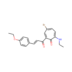 CCNc1ccc(Br)cc(C(=O)/C=C/c2ccc(OCC)cc2)c1=O ZINC000004667420