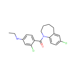 CCNc1ccc(C(=O)N2CCCCc3cc(Cl)ccc32)c(Cl)c1 ZINC000013835096