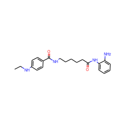 CCNc1ccc(C(=O)NCCCCCC(=O)Nc2ccccc2N)cc1 ZINC000117588557