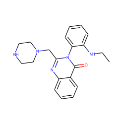 CCNc1ccccc1-n1c(CN2CCNCC2)nc2ccccc2c1=O ZINC000072123179