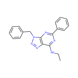 CCNc1nc(-c2ccccc2)nc2c1nnn2Cc1ccccc1 ZINC000013589652