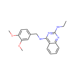 CCNc1nc(NCc2ccc(OC)c(OC)c2)c2ccccc2n1 ZINC000392690115