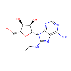 CCNc1nc2c(N)ncnc2n1[C@@H]1O[C@H](CO)[C@@H](O)[C@H]1O ZINC000013755470